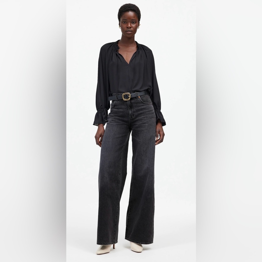 NWT Madewell Super Wide Leg Jeans in Kingswood Wash.  Size 27.